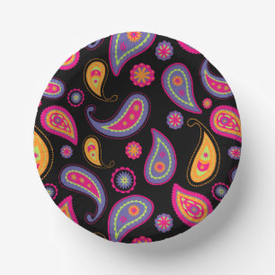 Cuencos De Papel Patrón transparente y colorido