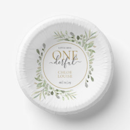 Cuencos De Papel Pequeña Miss OneMaravillosa Chica Primer cumpleaño