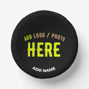 CUENCOS DE PAPEL PERSONALIZABLE MODERNO ESTILO NEGRO VERIFICADO MAR