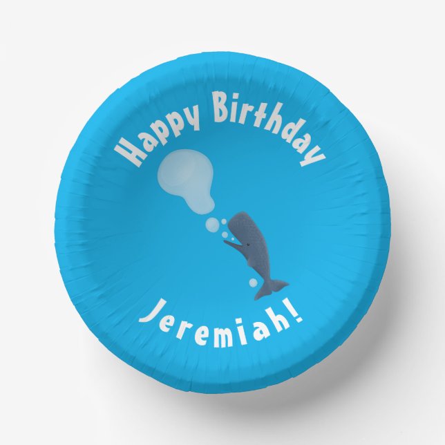 Cuencos De Papel Personalizado de burbujas de esperma de esperma (Anverso)