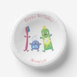 Cuencos De Papel Personalizado de hilo dental de cepillo de dientes