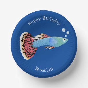 Cuencos De Papel Personalizado de peces tropicales adormilados