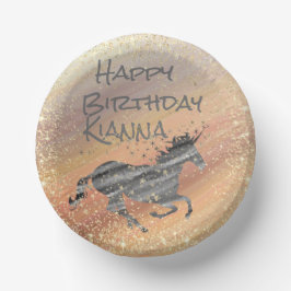 Cuencos De Papel Personalizado el cumpleaños del Purpurinoso Starry