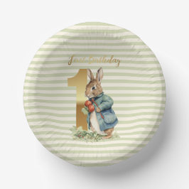 Cuencos De Papel Peter el Conejo recogiendo verduras Primer cumplea