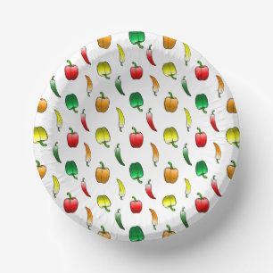 Cuencos De Papel Pimientos y Pimientos Dulces Largos