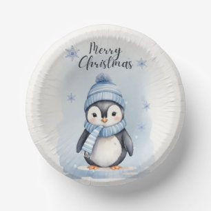 Cuencos De Papel "Pingüino lindo"