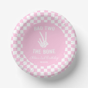 Cuencos De Papel Pink Bad Two The Bone Skeleton Segundo Fiesta de C