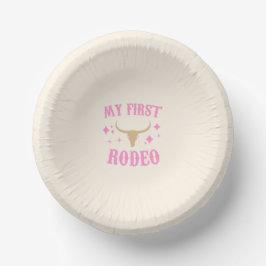Cuencos De Papel Pink My First Rodeo Cowgirl Primer Cumpleaños