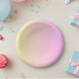 Cuencos De Papel Pink pastel partyware/Paper plates/Birthday party 