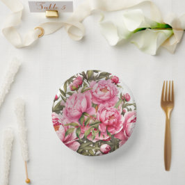 Cuencos De Papel Pink Peony 