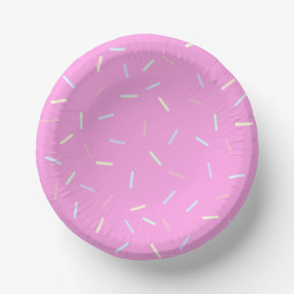Cuencos De Papel Pink Sprinkles Print Paper Bowl