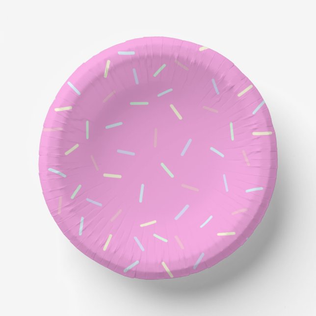 Cuencos De Papel Pink Sprinkles Print Paper Bowl (Anverso)