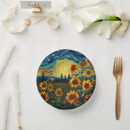 Cuencos De Papel Pintura de girasoles de Van Gogh