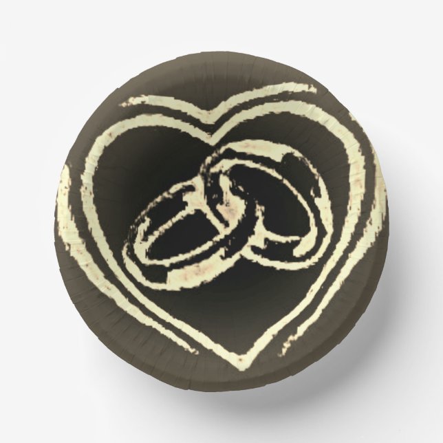 Cuencos De Papel placa de papel boda (Anverso)