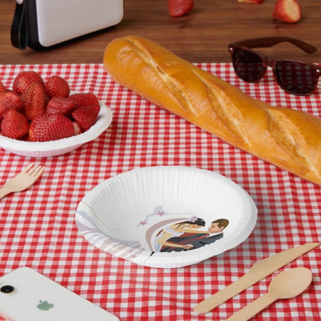 Cuencos De Papel Placa de papel boda (Picnic)