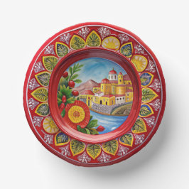 Cuencos De Papel Placa de papel de melamina verde siciliana