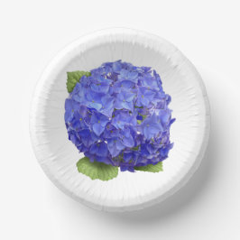 Cuencos De Papel Placas de papel de arte botánico Blue Hydrangeas