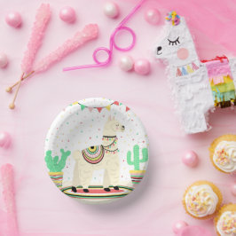 Cuencos De Papel Placas de papel de fiesta de cumpleaños de Llama