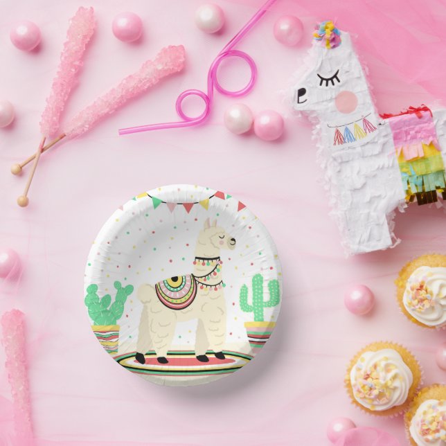 Cuencos De Papel Placas de papel de fiesta de cumpleaños de Llama (Fiesta)