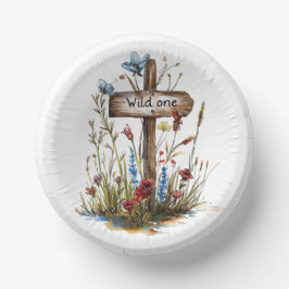 Cuencos De Papel Placas de un solo papel Girly Wild