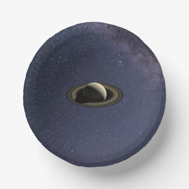 Cuencos De Papel Planeta Saturno (Anverso)