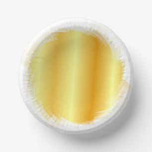 Cuencos De Papel Plantilla de moda con aspecto dorado elegante glam