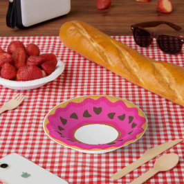 Cuencos De Papel Postre,Dona,Dona con glaseado y chocolate,Moderno