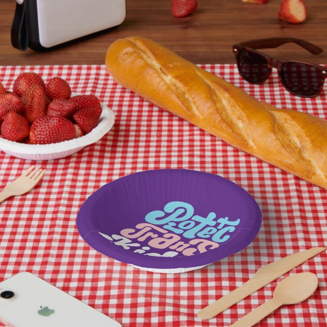 Cuencos De Papel Proteger el tazón de papel para niños trans (Picnic)