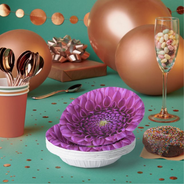 Cuencos De Papel Purple Ball Dahlia (Multi)
