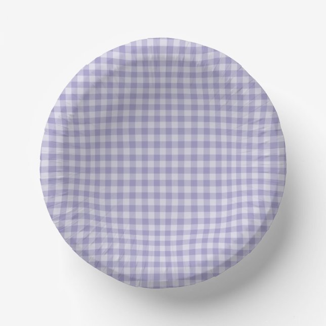 Cuencos De Papel Purple Checkerboard Pattern (Anverso)