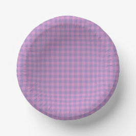 Cuencos De Papel Purple Pink Checkerboard Pattern