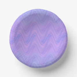 Cuencos De Papel Purple Pink Wavy Lines Pattern