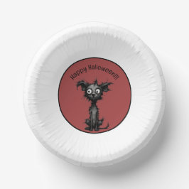 Cuencos De Papel Quirky Halloween perro Fiesta Bowl