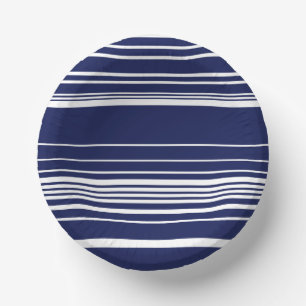 Cuencos De Papel Rayas complejas - Azul