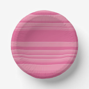 Cuencos De Papel Rayas complejas en rosa