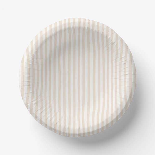 Cuencos De Papel Rayas Simples - Lino Suave (Anverso)