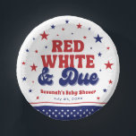 Cuencos De Papel Red, blanco y debido 4 de julio Baby Shower patrió<br><div class="desc">Prepárate para celebrar con estilo con nuestros "Red, Blanco y Vencido" 4 de Julio Patriótico Baby Shower Paper Plates! Estas deliciosas placas de papel presentan un diseño festivo con colores rojo, blanco y azul, adornado con elementos patrióticos como estrellas y rayas. Son perfectas para servir deliciosos dulces y aperitivos en...</div>