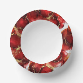 Cuencos De Papel Red Fire Pattern