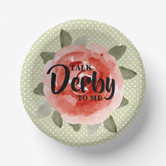 Cuencos De Papel Red Rose Talk Derby me (Anverso)