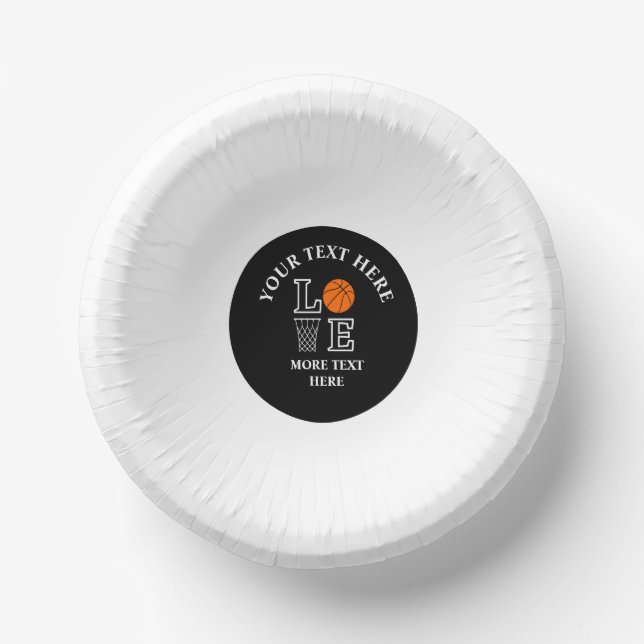 Cuencos De Papel Regalo de cumpleaños de baloncesto, jugador Chica  (Anverso)