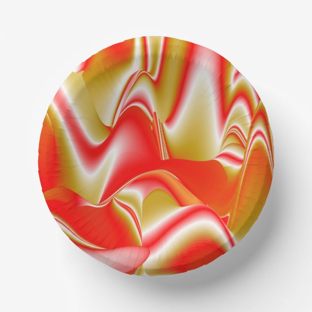 Cuencos De Papel Resumen de amor y oro en 3D Rainbowart (Anverso)