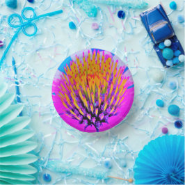 Cuencos De Papel Resumen macroeconómico Conefluente rosa caliente y