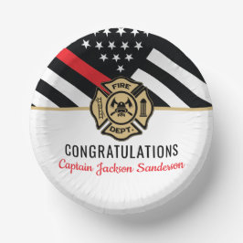 Cuencos De Papel Retiro de la retirada de los bomberos: felicitacio