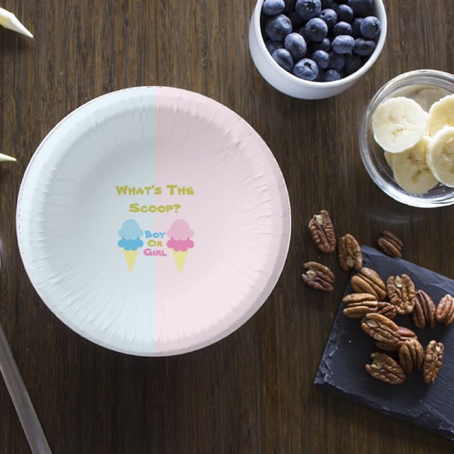 Cuencos De Papel Revelación de género de crema de hielo (Subido por el creador)