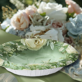 Cuencos De Papel Rococo Butterfly Garden Galentine Floral Elegance