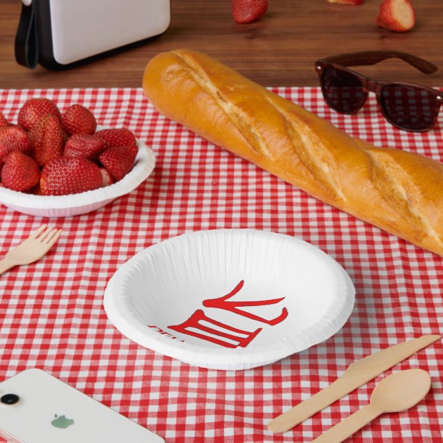 Cuencos de papel rojo Kanji Delicious (Picnic)