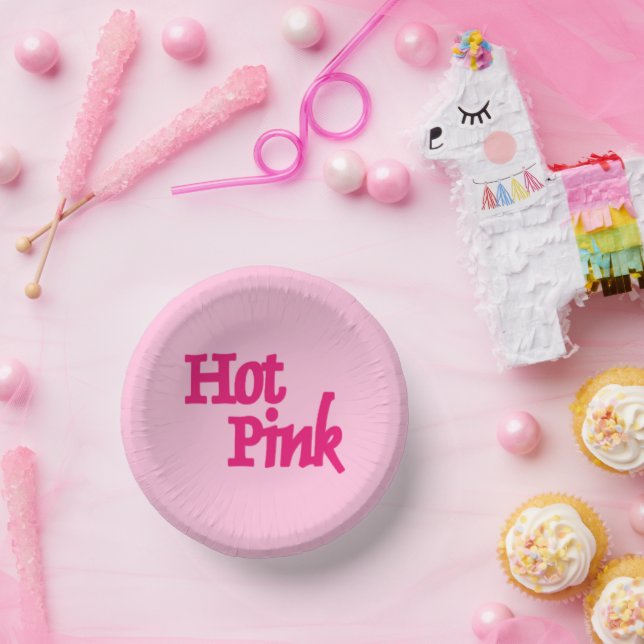 Cuencos de papel rosa rosado caliente (Fiesta)