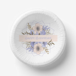 Cuencos De Papel Rosa salvaje de 5 Petales de Peach Violet