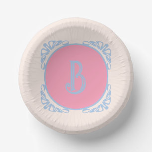 Cuencos De Papel Rosa y azul personalizados