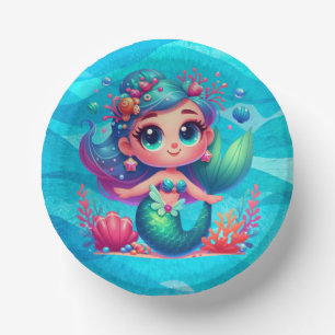 Cuencos De Papel Sirena submarina